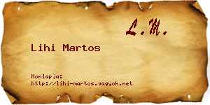 Lihi Martos névjegykártya